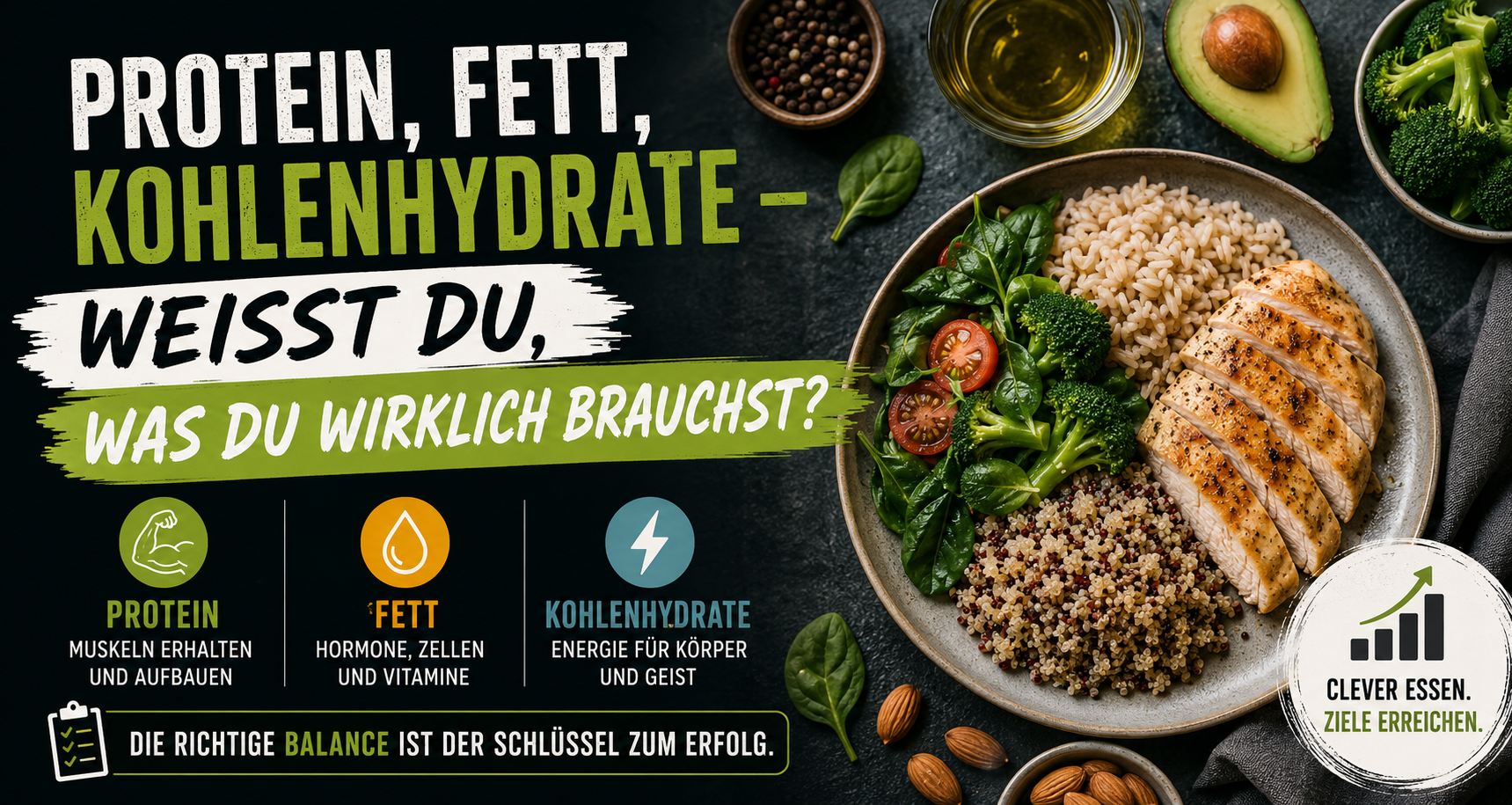 Protein, Fett, Kohlenhydrate - weißt Du, was Du wirklich brauchst?